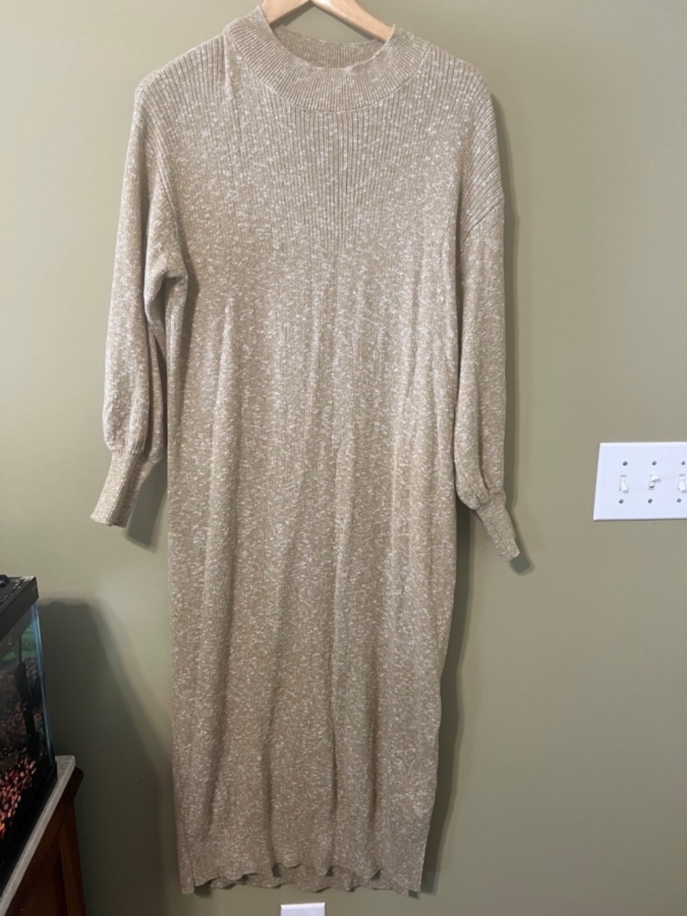 Free People FP Beach Long Sleeve Mock Neck Sweater Dress Size XS